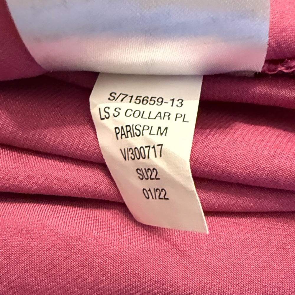 Banana Republic Volume Sleeve V-Neck Blouse Berry Size Large - Picture 10 of 10